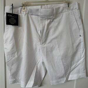 RLX Ralph Lauren Men's White Flat Front Shorts 36 NWT